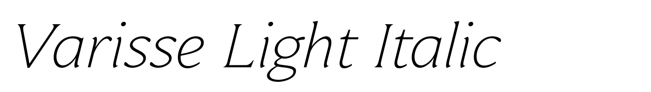 Varisse Light Italic
